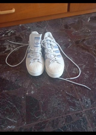 Adidas Superstar Scarpe Donna Bianco Blu