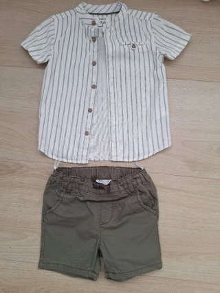 Conjunto Verano Niño 2 Años Camisa y Pantalón Cort