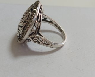 Anillo Plata Motivos Florales