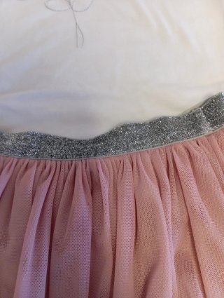 Conjunto niña falda tul y camiseta
