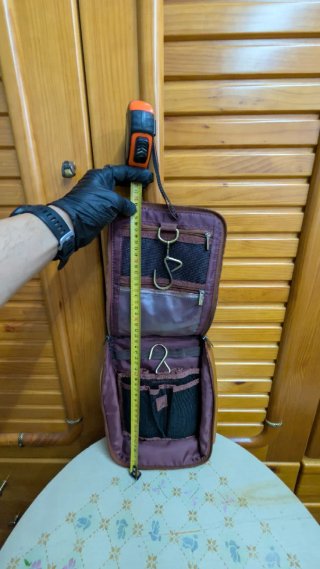 Bolsa de aseo de viaje marrón
