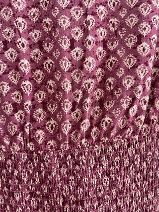 Vestido estampado burdeos talla M