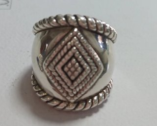 Anillo Plata Rombo Mariposa