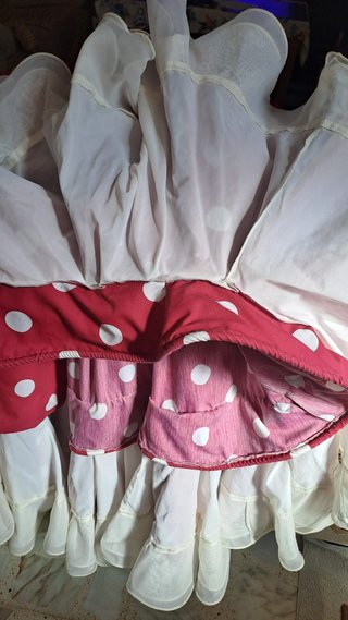 Traje de flamenca burdeos lunares Talla L