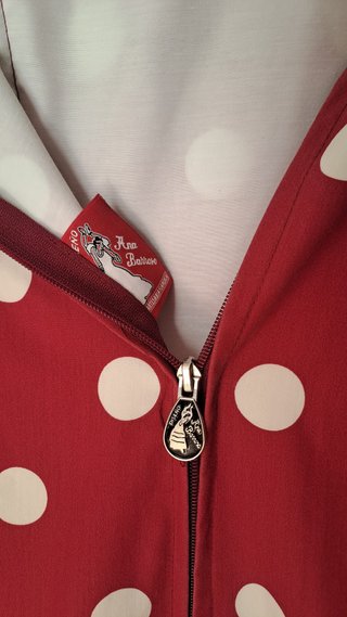 Traje de flamenca burdeos lunares Talla L
