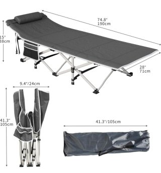 Cama plegable camping/playa 190x71cm