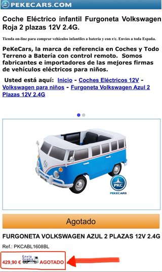 Furgoneta eléctrica infantil VW T1