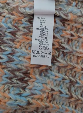 Chaqueta de punto multicolor