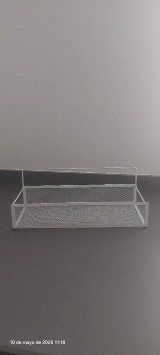 Organizador de metal blanco para colgar