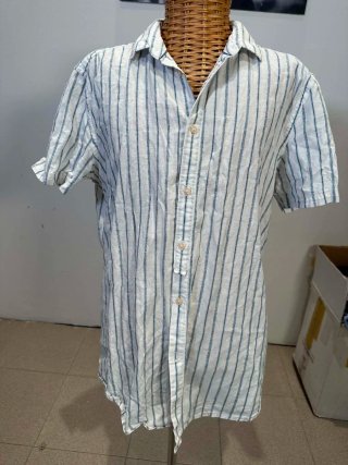 Camicia Sisley a righe bianche e blu