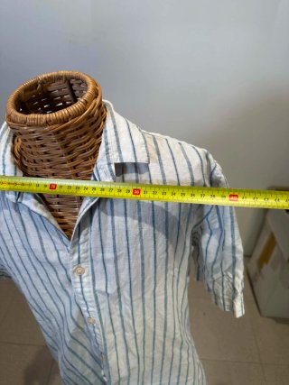 Camicia Sisley a righe bianche e blu