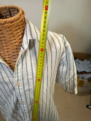 Camicia Sisley a righe bianche e blu
