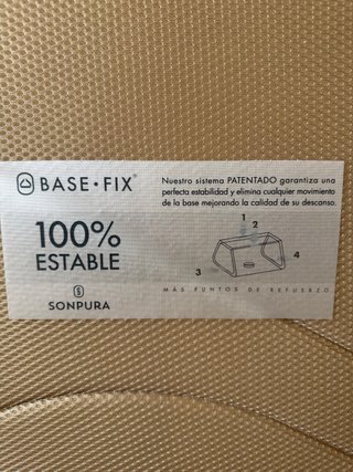 Base tapizada Sonpura 150x190 Beige 3D