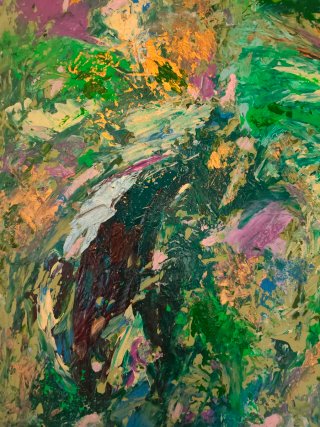 Obra abstracta pintada a mano