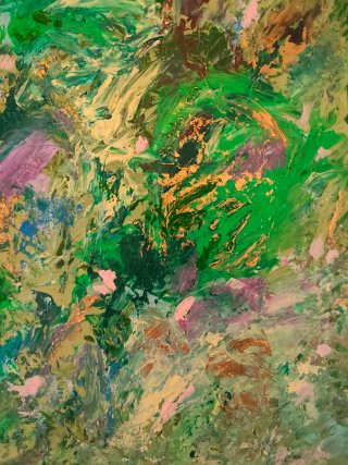 Obra abstracta pintada a mano