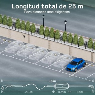 Cargador Coche Eléctrico dé 3,7kW 25m