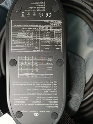 Cargador Coche Eléctrico dé 3,7kW 25m