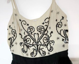 Vestido beige y negro talla S/M