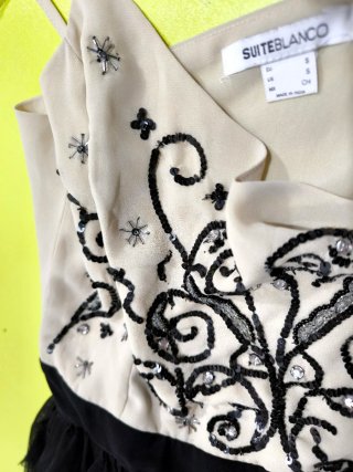 Vestido beige y negro talla S/M