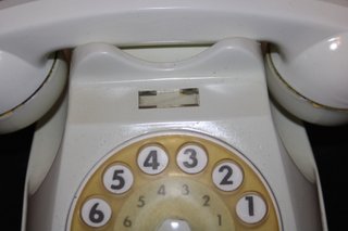 Telefono a disco bianco Italia anni '60