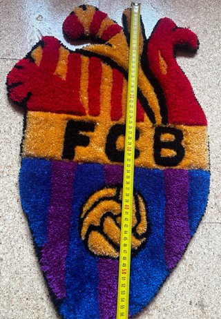 Alfombra FC Barcelona Corazón echa a mano