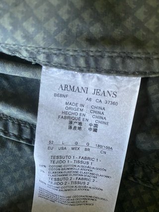 Chaqueta Armani Jeans Verde Militar Talla M