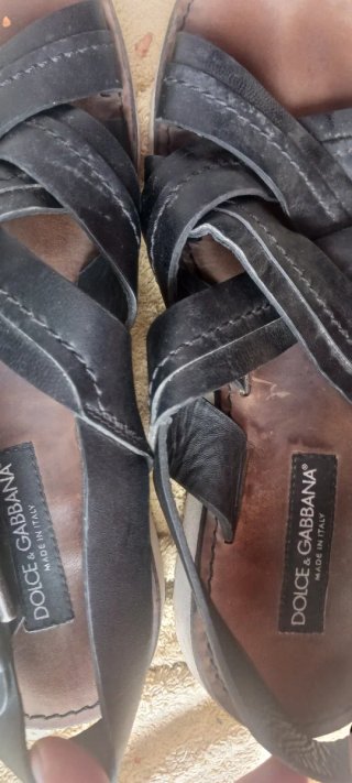 Sandalias Dolce & Gabbana piel negras y marrones