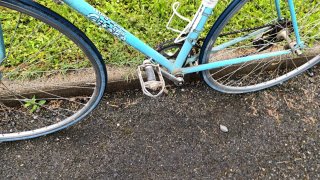 Bicicleta azul vintage