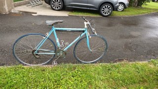 Bicicleta azul vintage