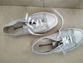 Superga Scarpe Argento Taglia 34