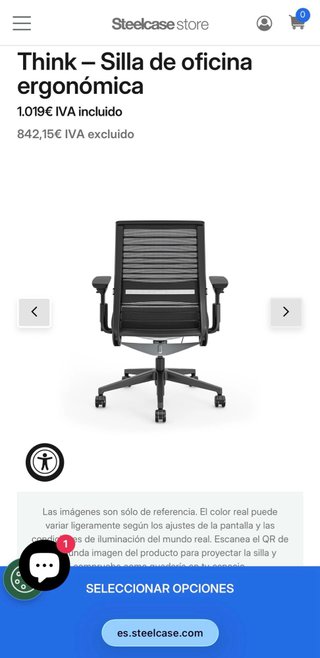 Silla Steelcase Think Negra