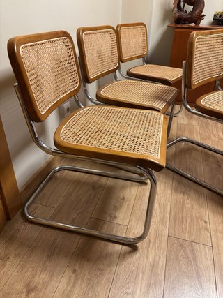 4 Sillas Cesca Madera y Metal