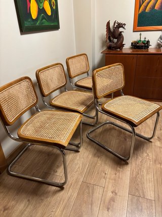 4 Sillas Cesca Madera y Metal