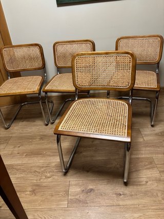 4 Sillas Cesca Madera y Metal