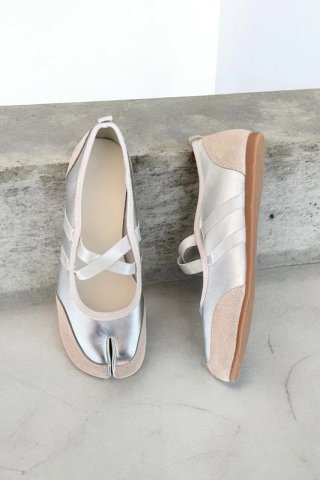 Bailarinas Tabi Plata Talla 38