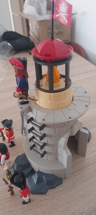 Playmobil,faro,lote,ingleses,piratas,barco,fortin