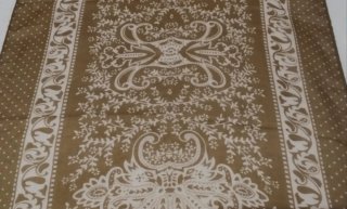 Foulard estampado café y crema 51x162 cm