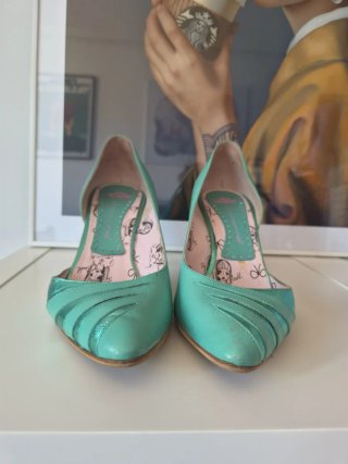 Zapatos Fornarina verde menta