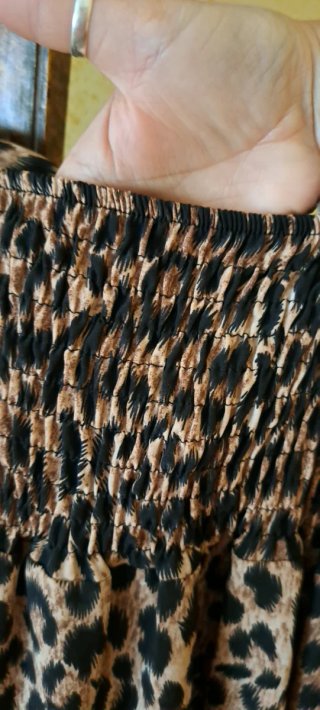 Abito lungo fantasia leopardata