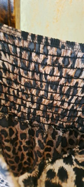 Abito lungo fantasia leopardata
