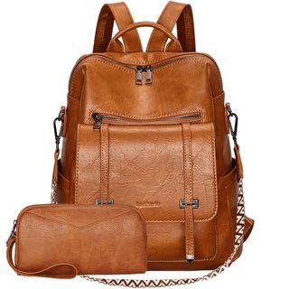 Mochila Cuero Vegano Impermeable Mujer
