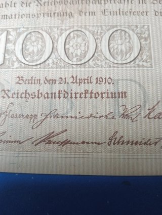 2 Banconote Germania 1000 Marchi 1910