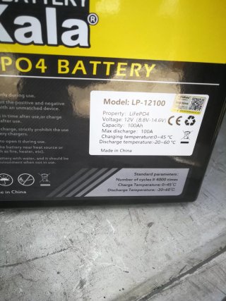 Batería litio LiitoKala  LIFEPO4 100Ah 12v