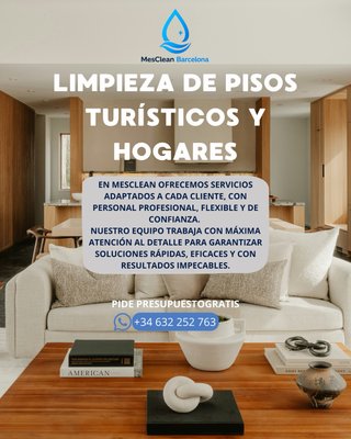 Limpieza de hogar particular y pisos turísticos