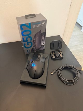 Logitech G502 Lightspeed Inalámbrico Negro/Azul