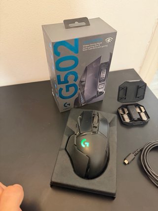 Logitech G502 Lightspeed Inalámbrico Negro/Azul