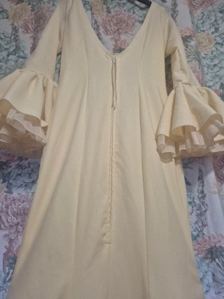 Vestido Flamenca color crema