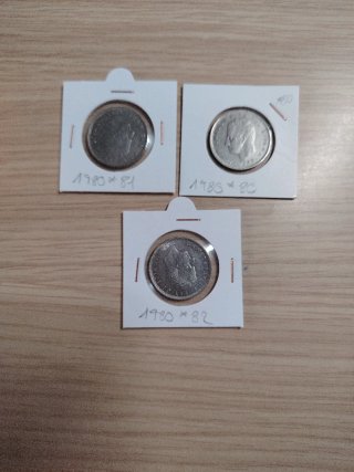 Lote 5 monedas 25 Pesetas 1975-1980