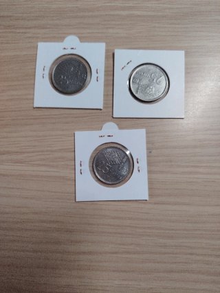 Lote 5 monedas 25 Pesetas 1975-1980