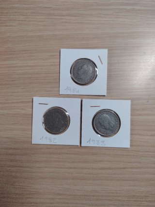 Lote 5 monedas 25 Pesetas 1975-1980